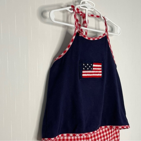 Cottontail Originals Girls Gingham Wrap Halter Top Crop Pants USA Vintage 4T - Picture 3 of 14